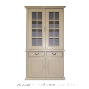 Buffet/ Bücherschrank Küchenschrank Massivholz Landhausstil Möbel weiß Vollholz Weichholz